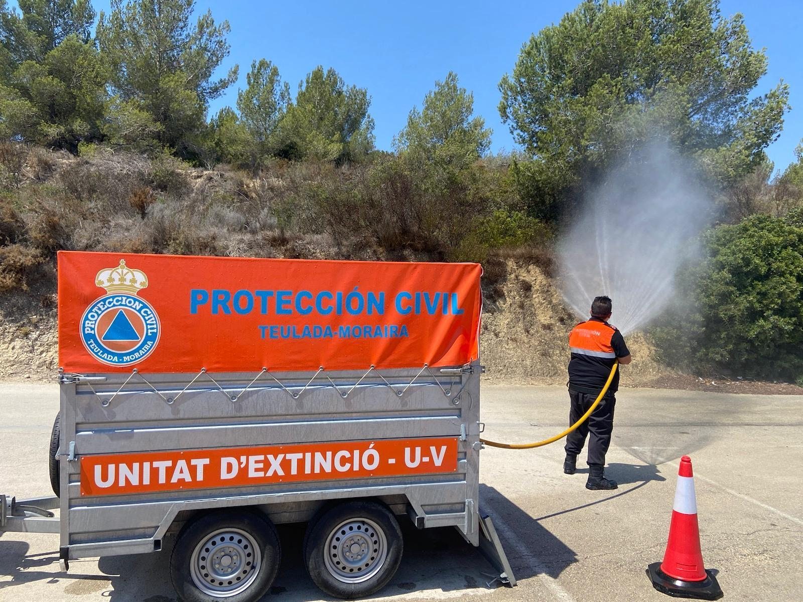 Práctica de extinción de incendios con la unidad U-V